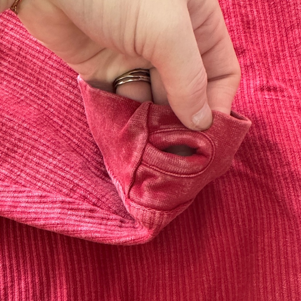 Edwin Red Ribbed Sweatshirt - Picture 3 of 5